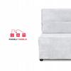 Fold-out Armchair Sleeping Function KIMO Bedding Container Family Furniture Grey