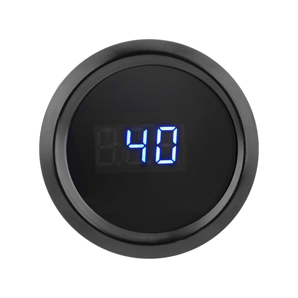 2 Inch 52mm Car Blue LED Digital Water Temperature Gauge Kit with Temp Sensor Black