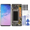Original Super AMOLED LCD Screen with Frame for Galaxy S10 4G Digitizer Full Assembly