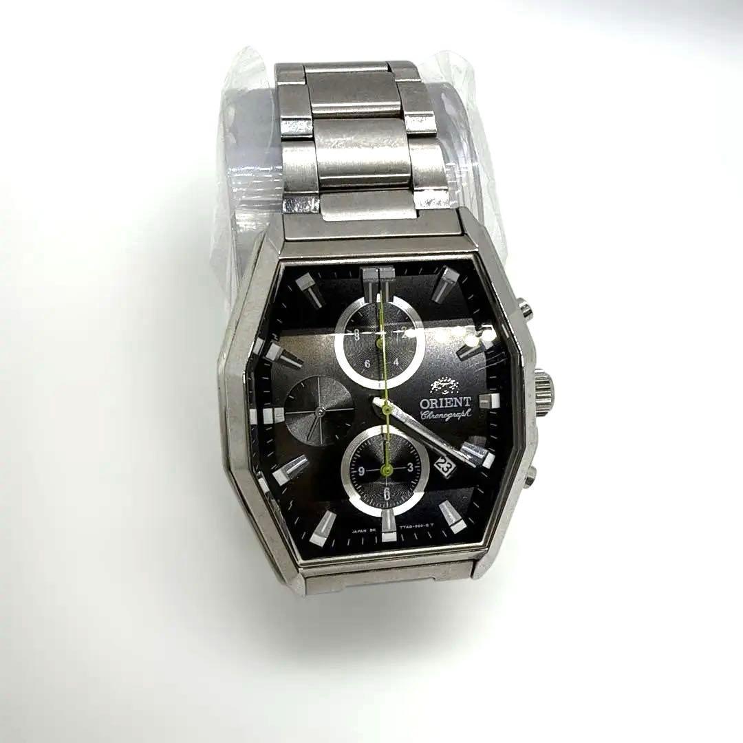Used ORIENT Chronograph Quartz Watch Black Dial