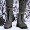 Winter Men's High-top Snow Boots Outdoor Warm Plush Shoes Plus Size 39-47