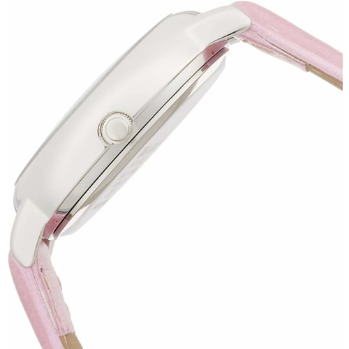 Dámské růžové analogové hodinky Citizen Q&Q Hello Kitty s voděodolným koženým řemínkem, Vyrobeno v Japonsku, 0017N001