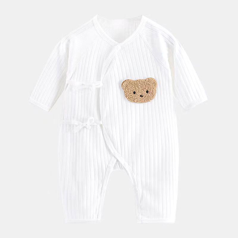 Newborn Boneless Butterfly Jumpsuit with Bear Design – Spring/Autumn Baby Clothes