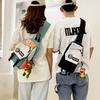 Sports Crossbody Backpack Men's and Women's Large Capacity Trendy Cool Breast Bag Japanese Contrast Color Korean Edition Casual Student Shoulder Bag