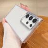 Cute Little Love Hearts Print Transparent Phone Case For Samsung S24 FE S23 Ultra A55 A54 A35 A34 A14 Lens Protection Clear Soft TPU Shockproof Cover