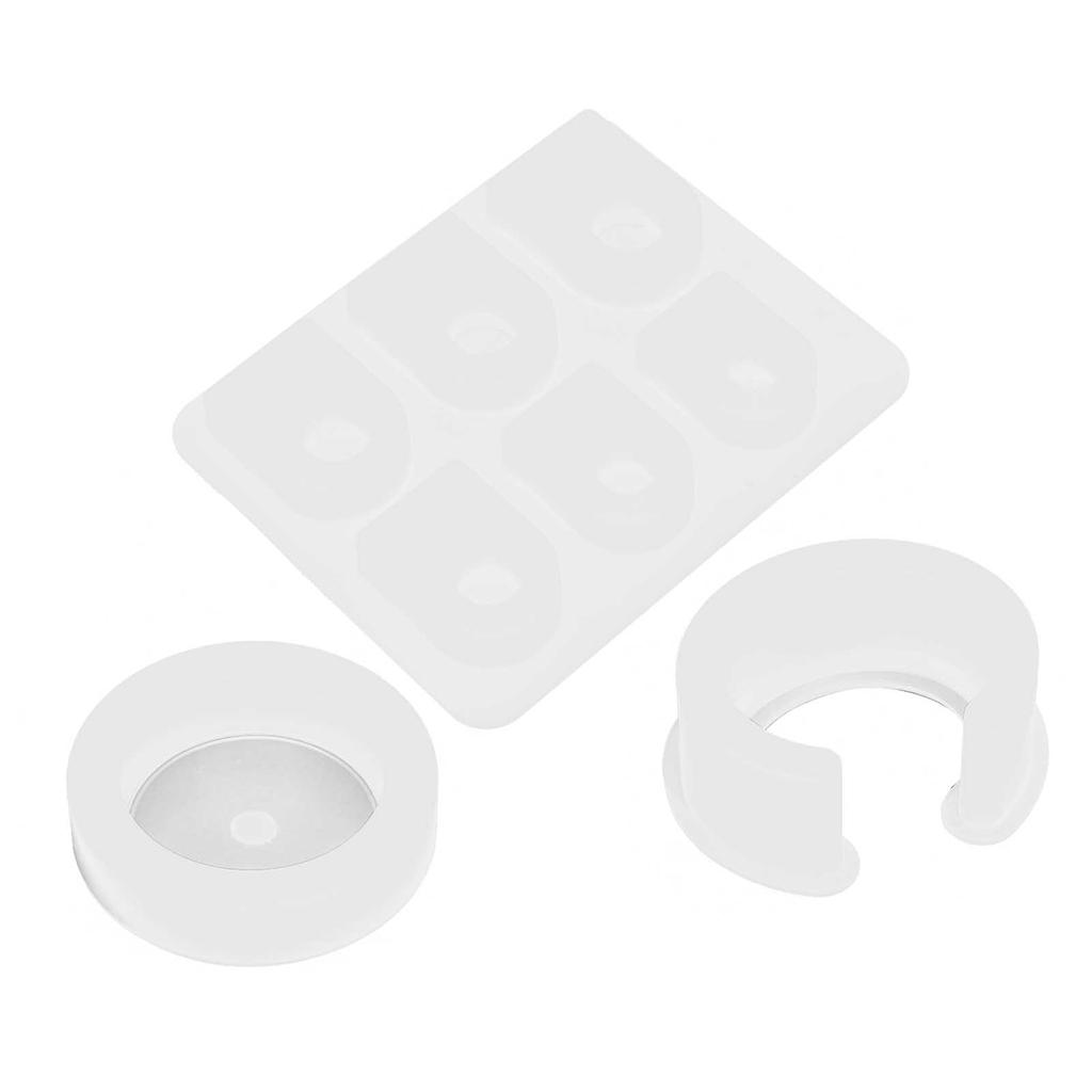 3pcs Silicone Mold Large Size Fashionable Ring CShaped Bracelet Drip Glue Mold Set for DIY HandMade