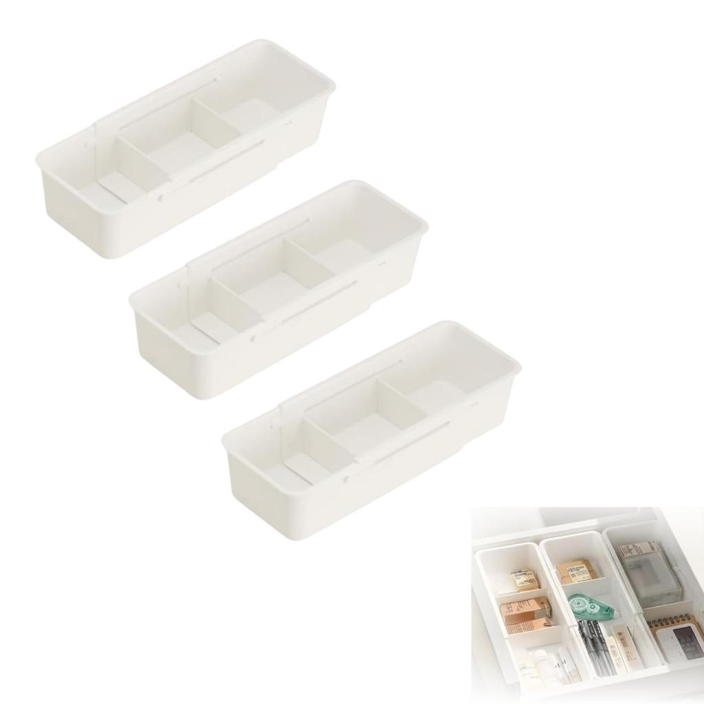ideamall Storage Storage Kitchen Expandable Drawer Set of 3 Boxes, Cases, Storage, Storage, 279.76.3cm,