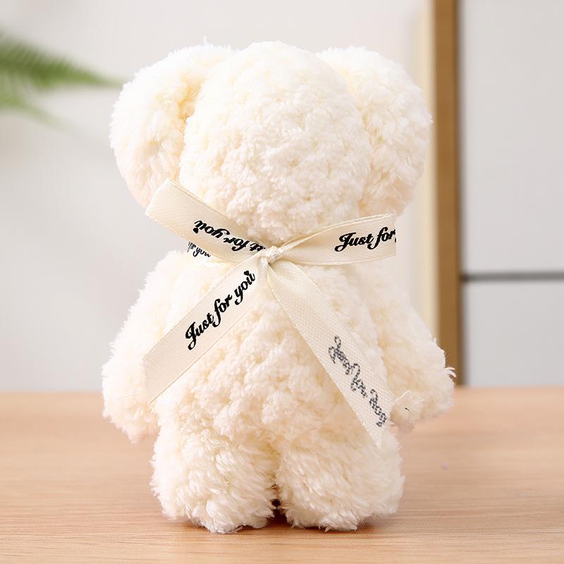 6PCS Cute Bear Towel Soft Coral Velvet Hand Towel Creative Wedding Bridesmaid Gifts Valentine's Day Gifts Party Decoration