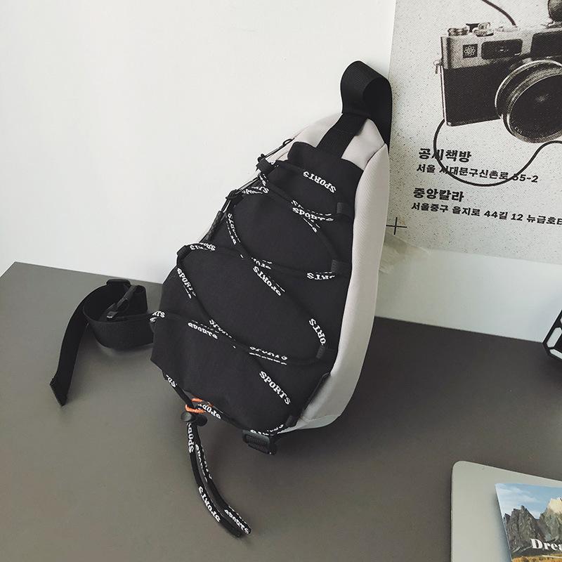 New niche design crossbody spring outdoor sports contrasting colors 2025 fanny pack cycling shoulder bag men's and women's breast bags