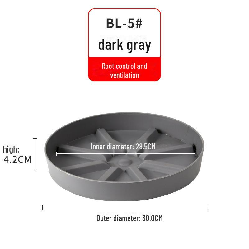 Round Thickened Plastic Flower Pot Tray - Breathable, Anti-Root Rot Base for Gardening.