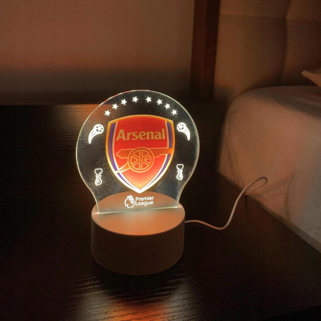 Arsenal Football Desk Night Light 3D Led For Kids Christmas Gift
