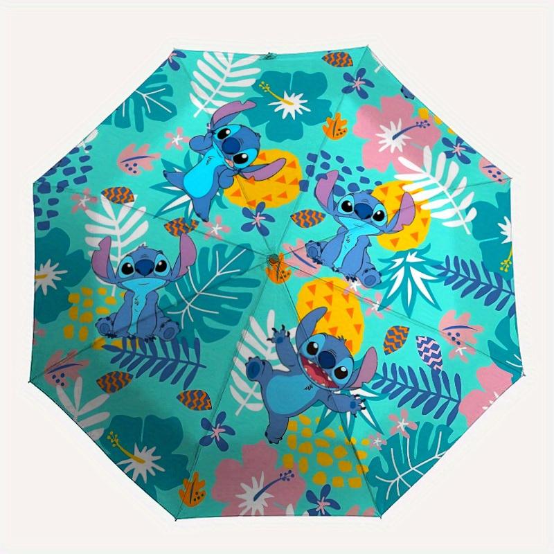 

1pc StitchDesign Automatic Opening/Closing Folding Umbrella with 8 Iron Ribs, Portable Sunshade for Men and Women y250724002
