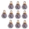 10 stykker 16 mm Tiny Star Glass Ball Charms Pendant DIY Craft rosa