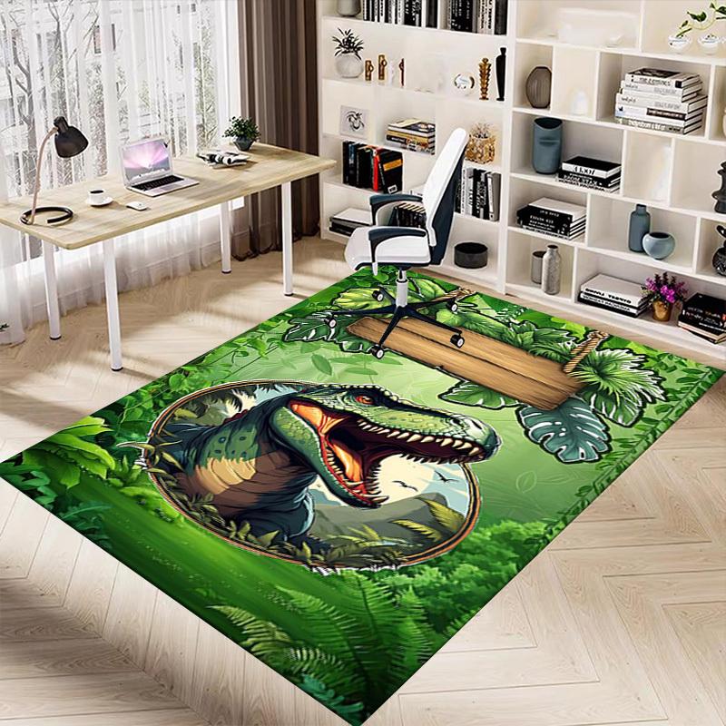 1PC dinosaur jungle Extra Large Non Slip Floor carpet, Office, family, bedroom, Studio Large Area Rug Indoor Rugs, Vibrant Colors