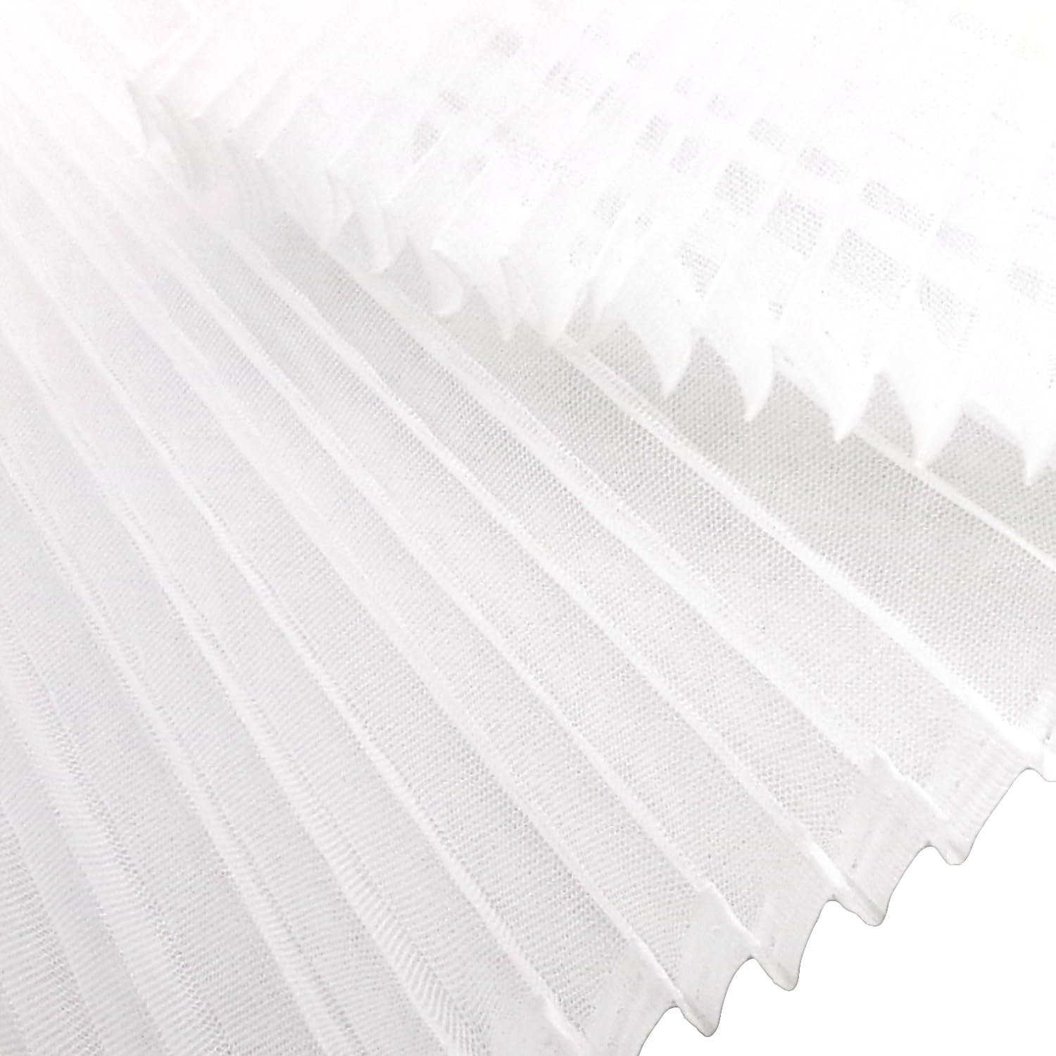 

Pleated Tulle 158cm Solid Craft Fabric [moonfarm] Fabric, Hard, Wide, White, Black, Sheer, Color, Mesh, (White, 2m) белый