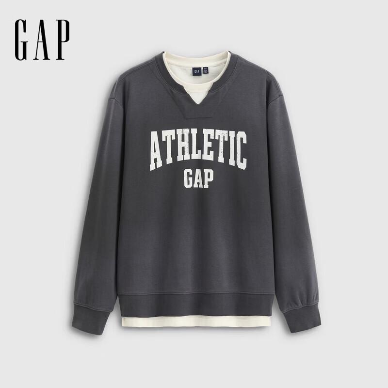 GAP Unisex Logo Print Loose Crew Neck Sweatshirt