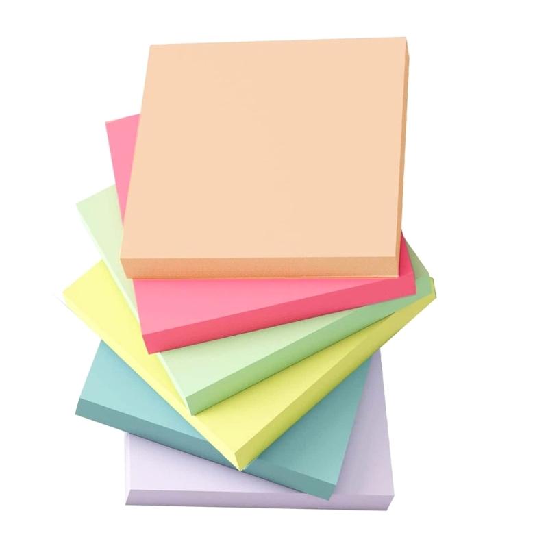 8 Pcs Stickier Note Adhesive Stickier Pad Simple Stickier Notes Aesthetic Memo Pad Colorful Notepads for Office Workers