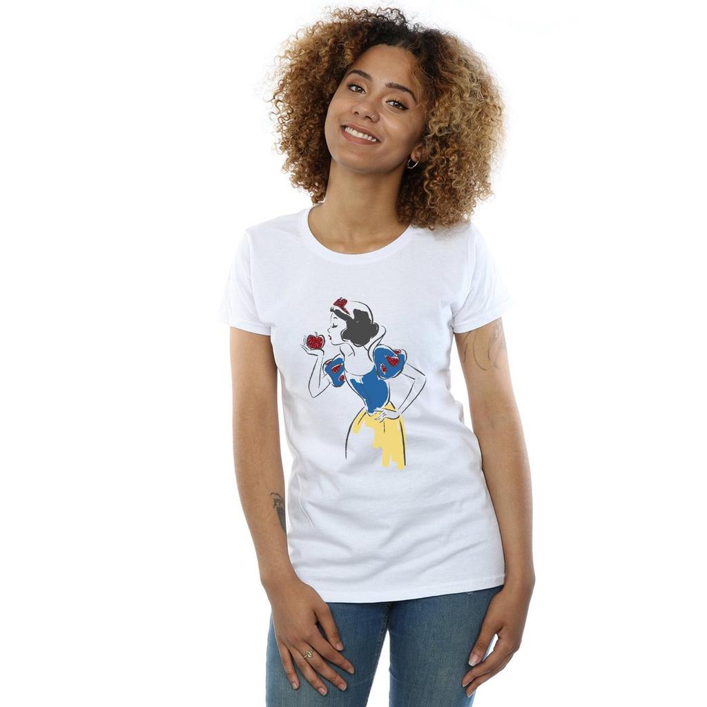 Snow White And The Seven Dwarfs Womens/Ladies Apple Cotton T-Shirt