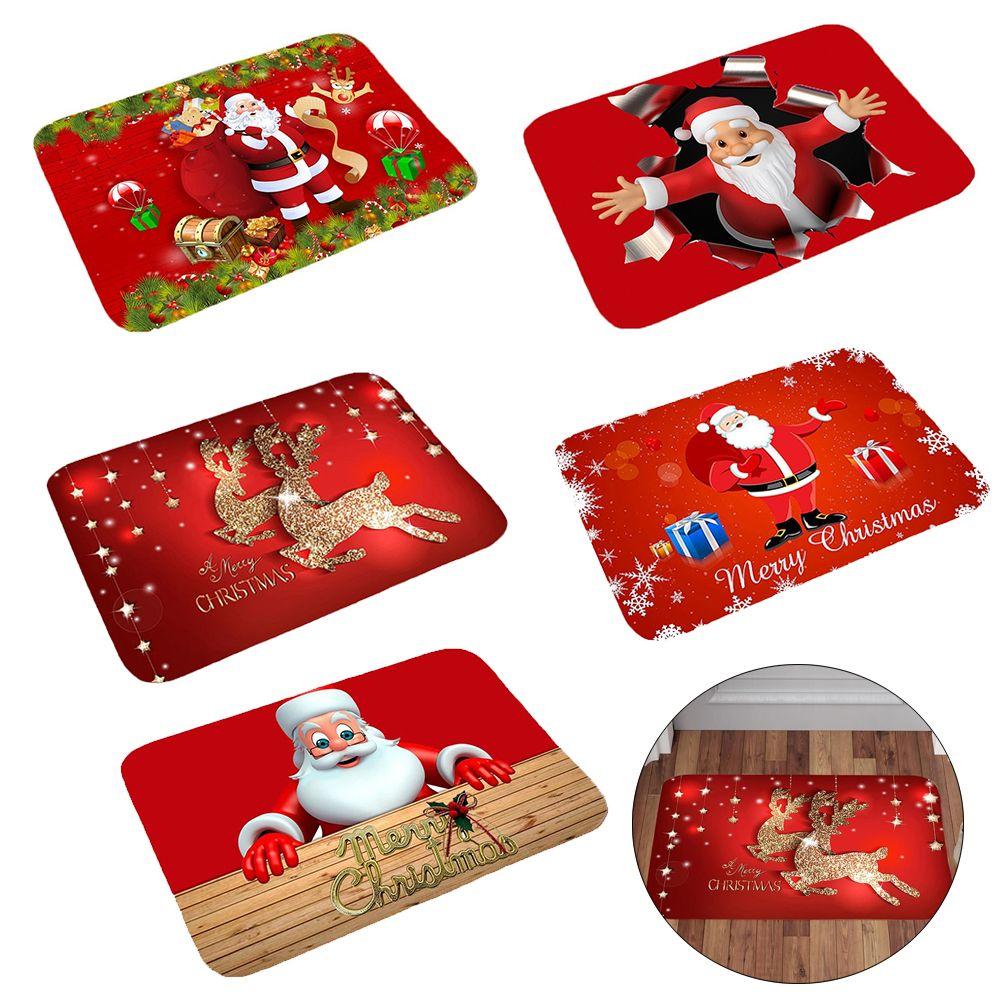 Home Decor Santa Claus Living Room Carpet Outdoor Carpet Xmas Doormat Floor Mat Christmas Mat