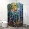 Enchanted Forest with Butterflies and Flowers Waterproof Shower Curtain for Modern Bathroom Decor, Perfect for Home Use