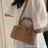 2025 summer new woven bag portable messenger bag beach leisure straw bag niche personalized ins shoulder bag