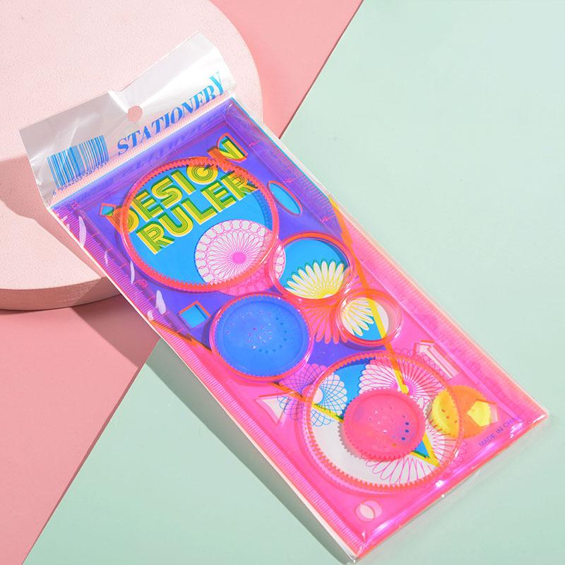 Imaginative Geometry Spirograph Drawing Stencils Collection Painting Template Art Crafts Children Learning Toy Variety of Flowers Ruler