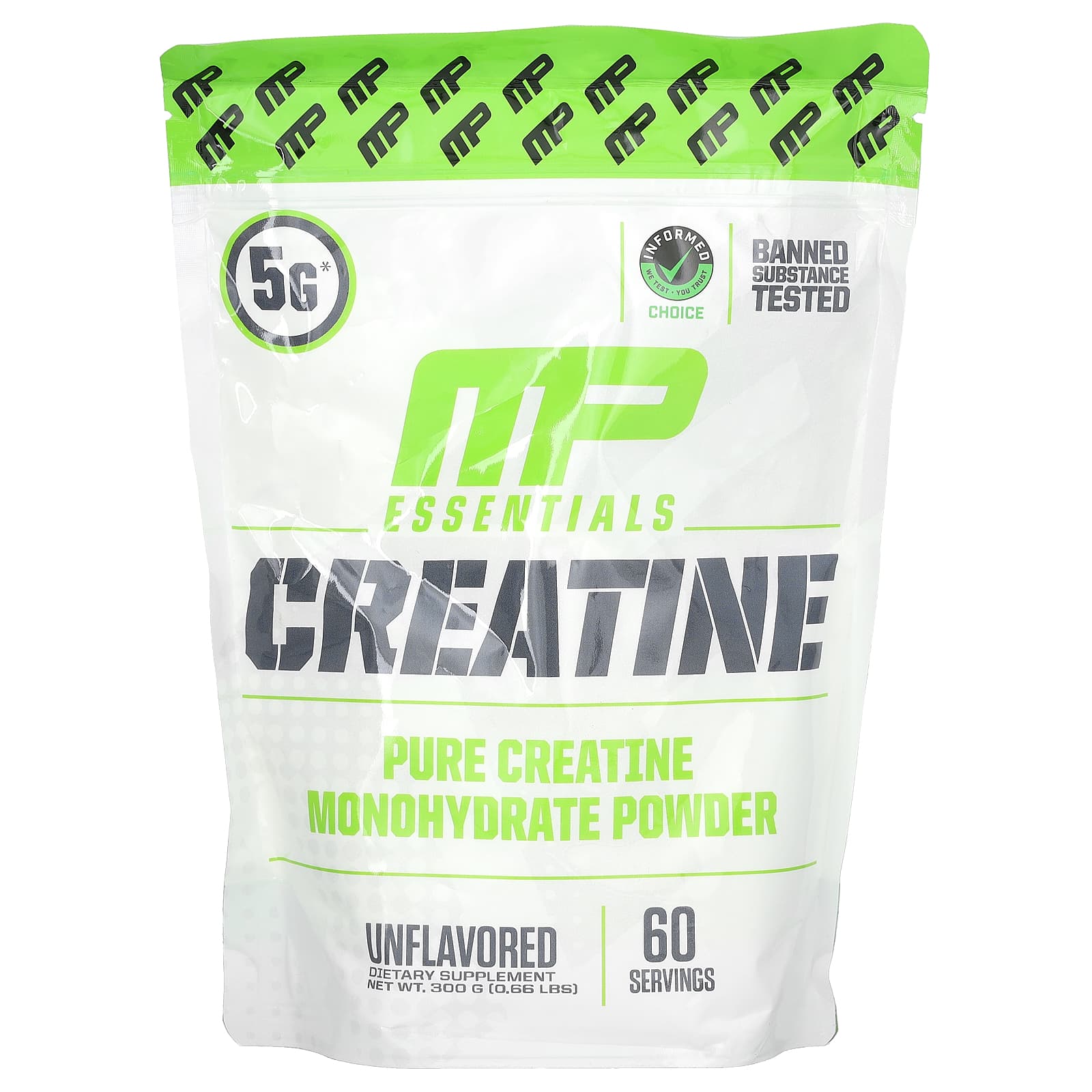 

Essentials, Creatine, Unflavored, 300G(0.66Lbs)