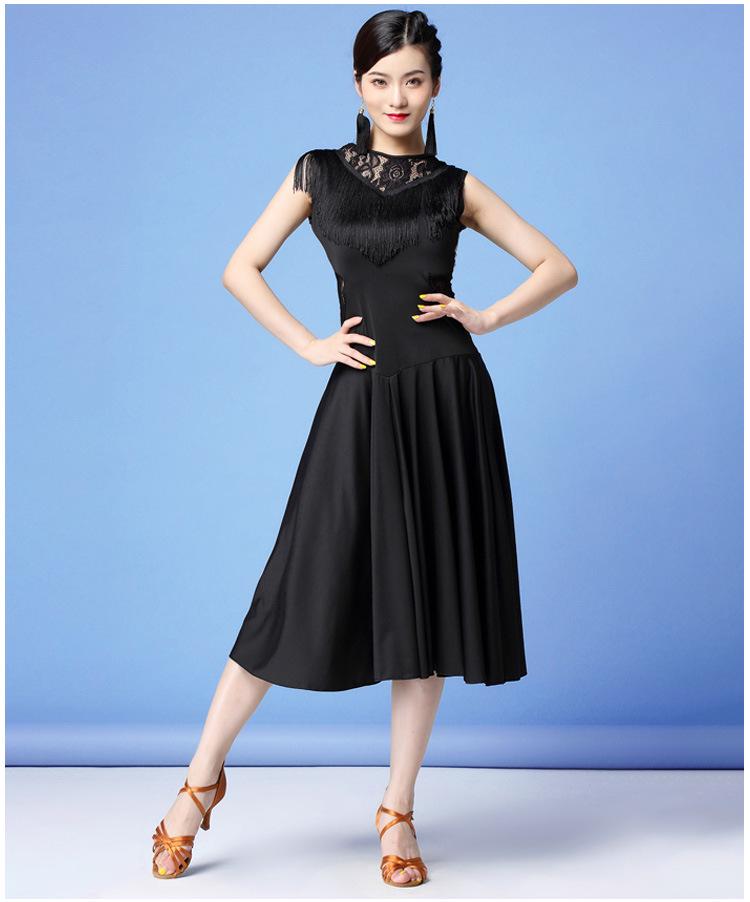 Huayu Women's Lace Latin Dance Dress for Practice and Performance