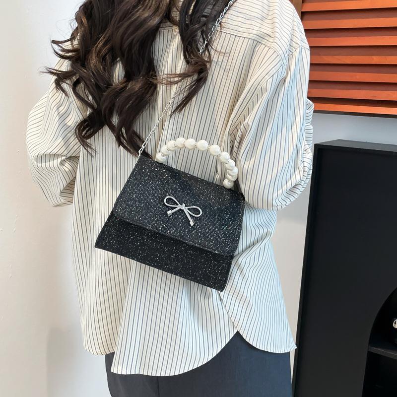 Pink Tote Bowknot Bags Women Single Shoulder Crossbody Bags Niche Fashion Cute Small Square Bag