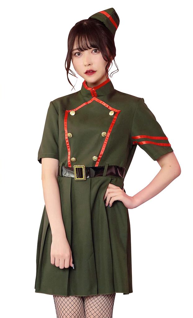 Clearstone Tokimeki Graffiti Cosplay Halloween Army Girl Green Women's