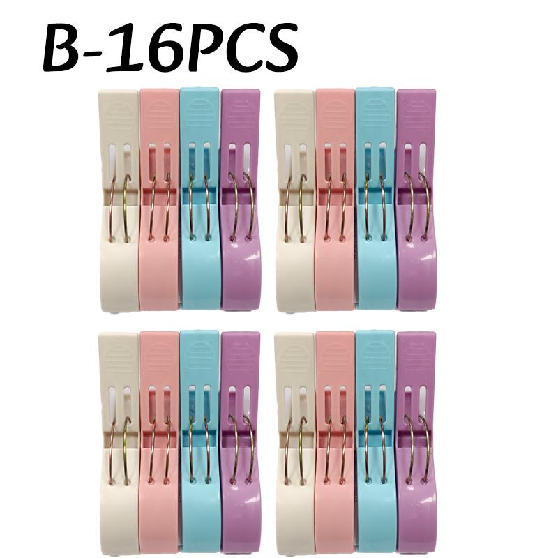 4-20pc Plastic Beach Towel Clips Windproof Clothes Pins Color Pegs Bed Sheet Clips Drying Racks Retaining Clip Home Organization