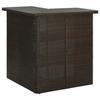 VidaXL Corner Bar Table Brown 100x50x105 Cm Woven Resin