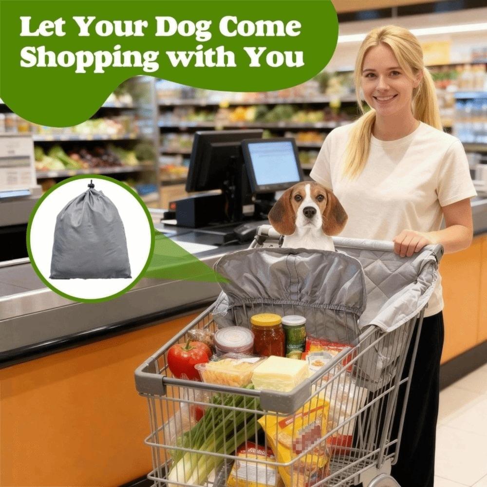 Portable Pet Stroller Cushion Cover Waterproof Shopping Cart Pet Cover  Grocery Cart