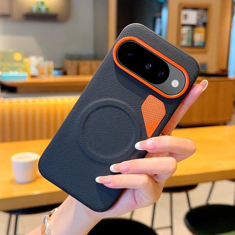 

Для Google Pixel 10 Pro XL Чохол Жорсткий ПУ Магнітний Бездротова зарядка Захисна Задня Кришка Чохол Для Pixel 10 10Pro XL Корпус Телефону Pixel 10