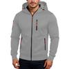 Giacca con cerniera da uomo, giacca cardigan casual retrò a maniche lunghe