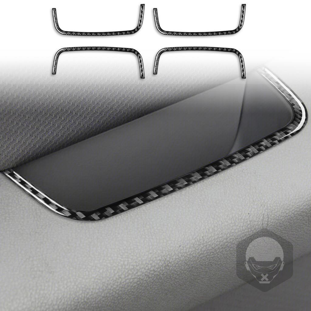 Käiguvahetusinstrumendi lugemislamp uste käepide, tõstepaneel süsinikkiust kleebise ääris Mercedes Benz B klass W245 jaoks