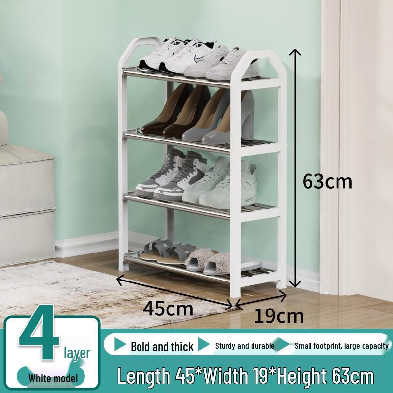 Elegant Multi-Level Metal Shoe Rack, Space-Saving and Economical Home Storage