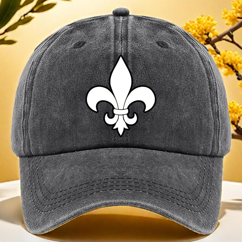 Lily flower pattern, fun theme pattern, printed baseball cap, multi color selection, adjustable size duckbill cap