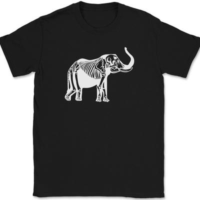 Elefanten Skelett T-Shirt Lustig Röntgen Tier Halloween Afrika Grafik T-Shirt