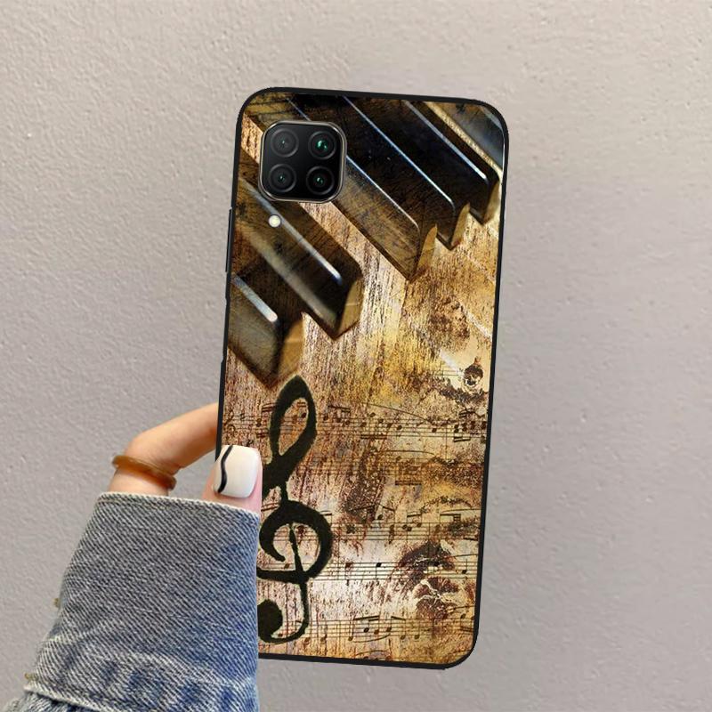 Musical Music Note For Huawei Nova Y73 Y72 Y61 Y91 Y70 Y60 Y90 12s 12i 11i 8i 9 10 SE P30 P40 Lite P60 Pro Case
