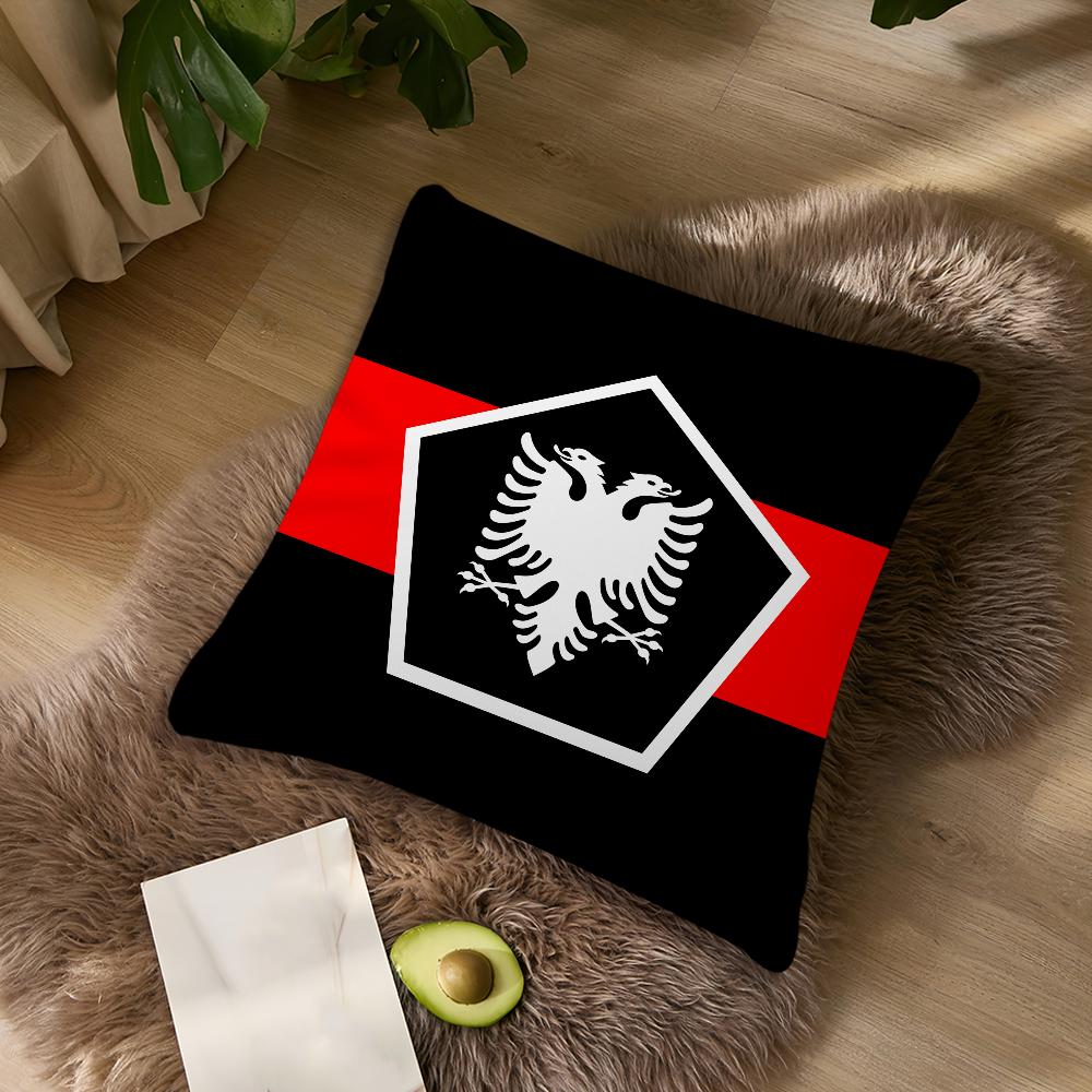 Albania Albanians Flag cushion cover For Bedroom Car Coffee Shop Room Soft and Living Room Sofa Decorative Pillow Cover Case