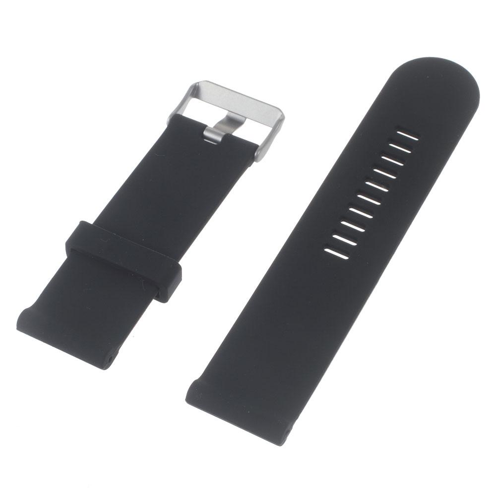 

For Garmin Fenix 3 HR Soft Silicone Watchband+Lugs Adapters+Tools Black