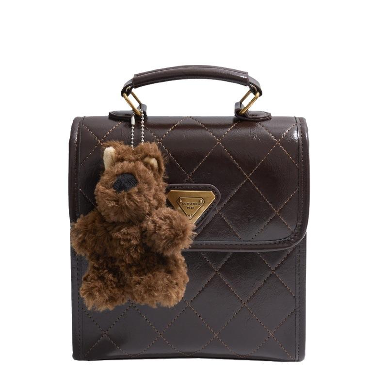 20254 New Oxford cloth chain rhombus oblique span bag, high-end versatile fashion tote underarm shoulder bag