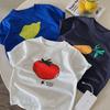Kids Summer Fruit Print T Shirt Boys Girls Loose Round Neck Short Sleeve Top Cute Korean Tee