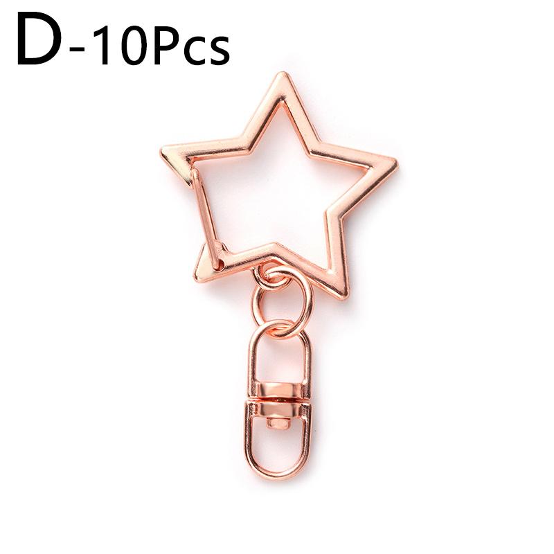 

10 шт. Поворотные для рукоделия Однотонные Для сумки Брелок Крючки Зажимы Многофункциональные Металлические Пряжки DIY Форма звезды Ручной работы Аксессуары
