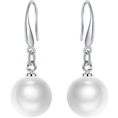 Japan And South Korea Version Of The Trend Fashion Temperament Round Shell Pearl Pearl Earrings Long Drop Ears