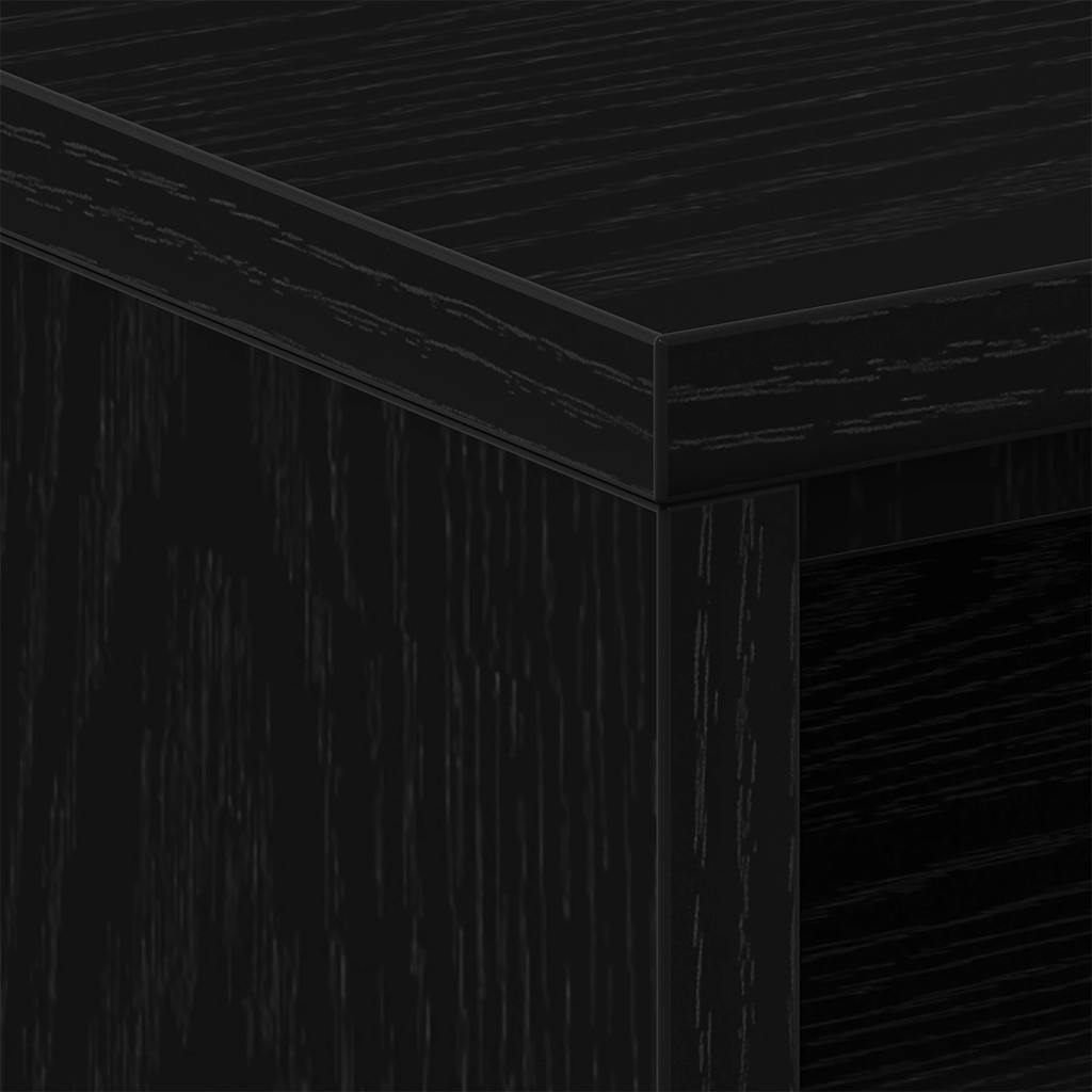 Nightstand Black Oak Effect 40 X 30 X 40 Cm Engineered Wood