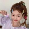 2Pcs Candy Color Metal Star Hair Side Clips Hairpins Girls Sweet Colorful Barrettes for Baby Cute Children Styling Accessories