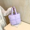 Nylon Cloud Tote Bag Solid Color Puffy Shoulder Bag Simple Space Cotton Handbag  Girls