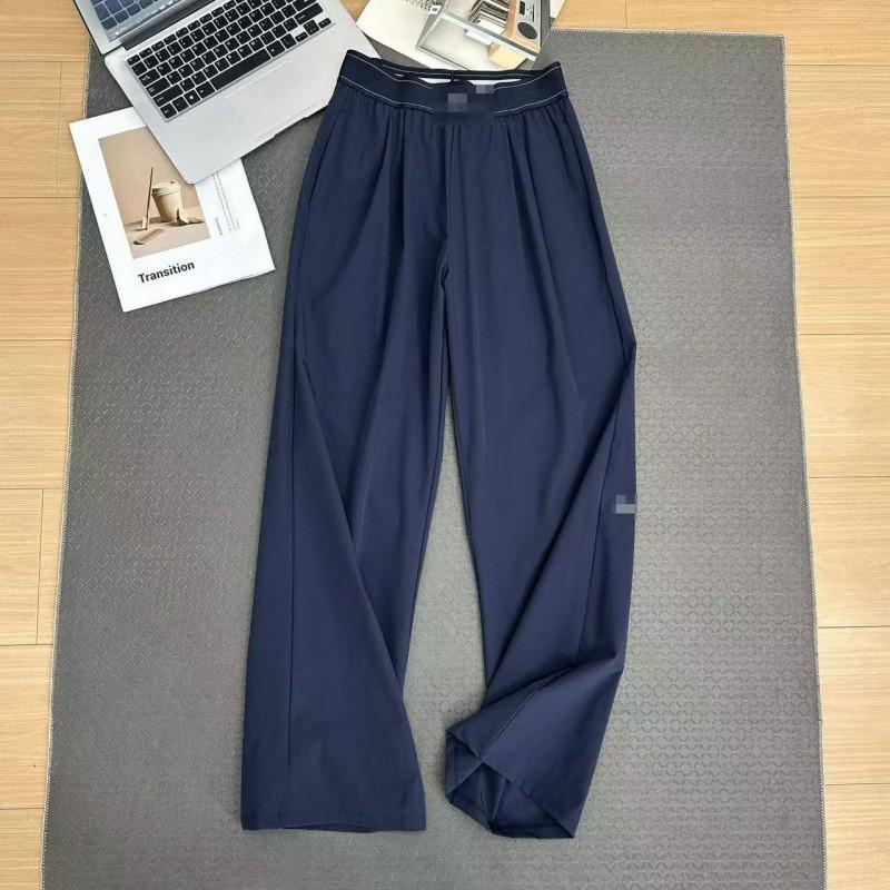 Letter Log Quick Dry Pants High Waist Straight Leg Stretch Casual Trousers Women
